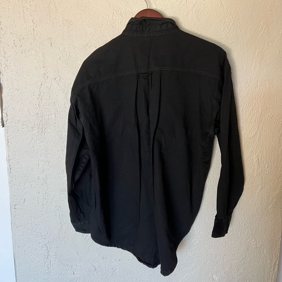 Black Embroidered Boat Buttondown - Picture 4 of 8